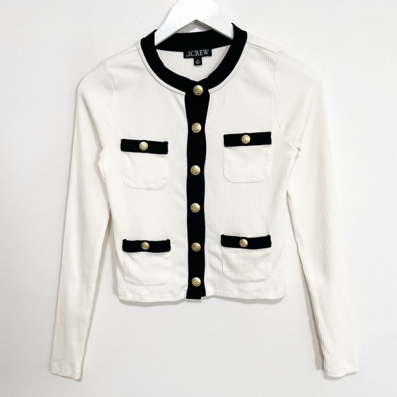 BOGO! J. Crew Vintage Rib Lady Jacket Ivory White Size XS - Picture 4 of 10